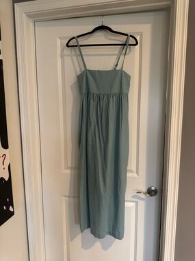 Uniqlo Linen Blend Gathered Camisole Dress